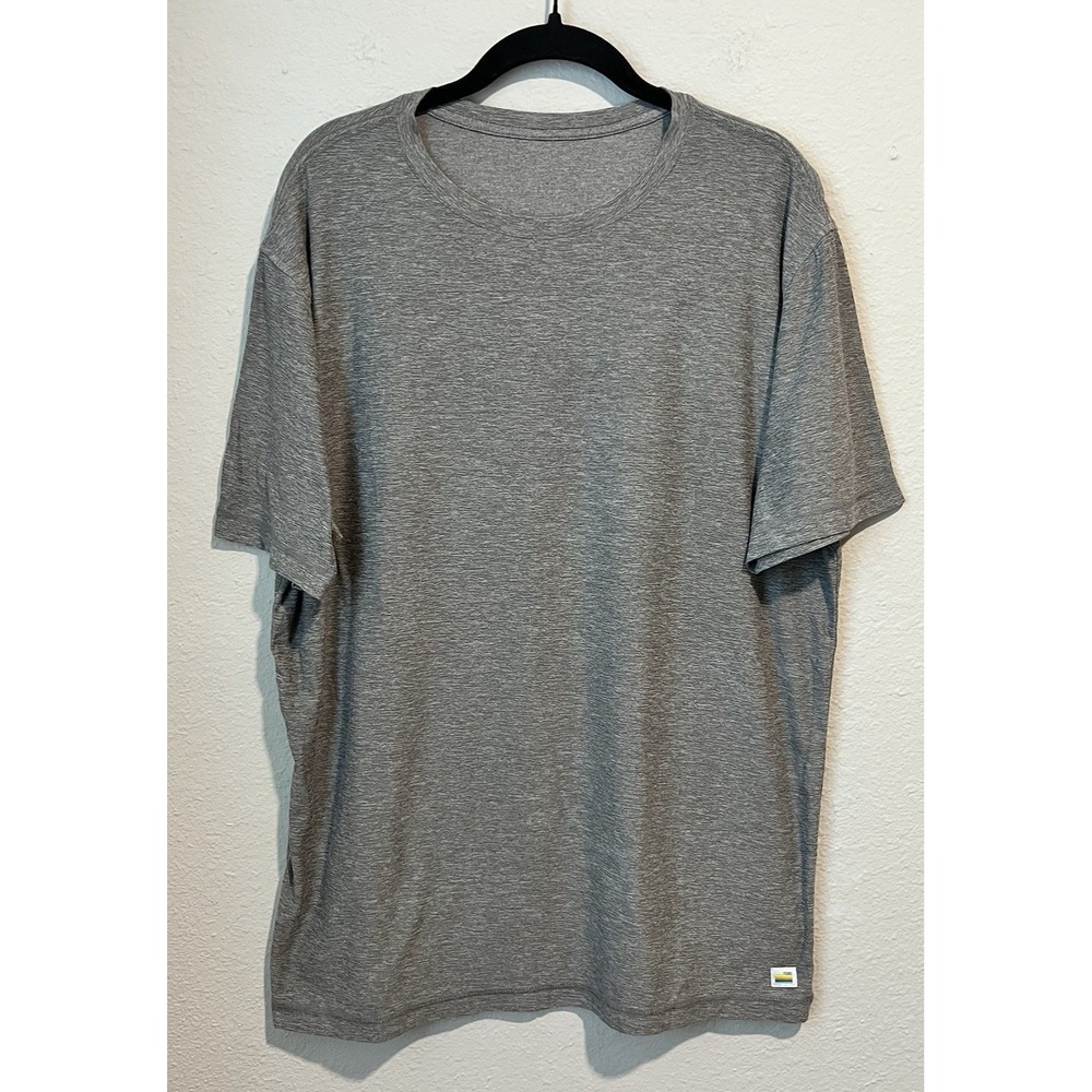 Vuori Men's Strato Tech Short-Sleeve Tee Size Large Heathered Gray Athletic V126